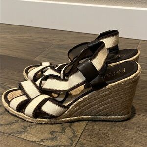 Lauren Ralph Lauren Women's Black and Cream Espadrilles
